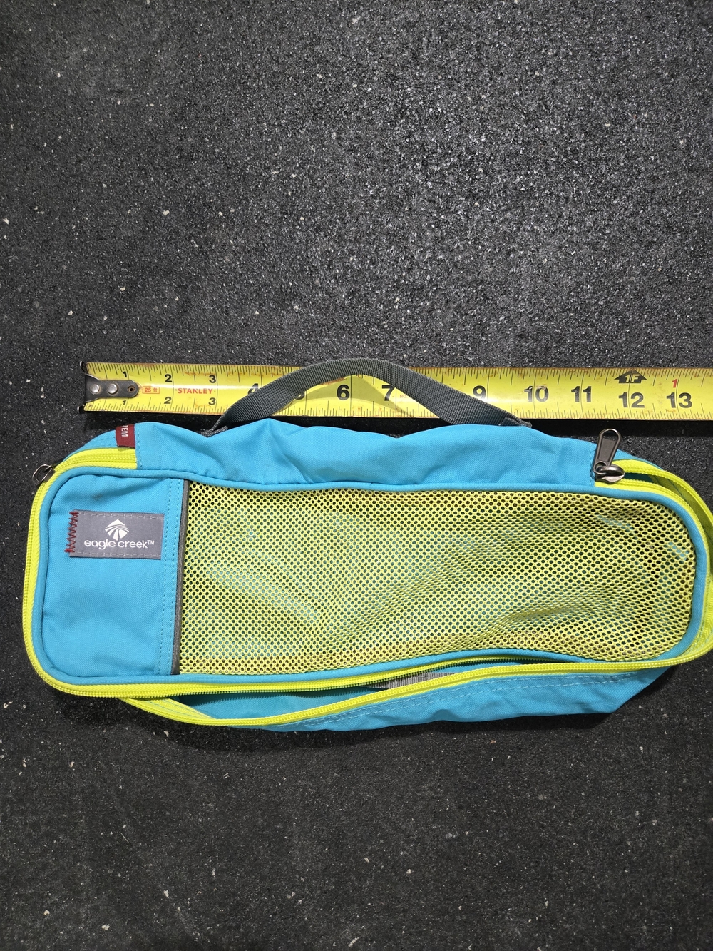 Men’s Travel Organizer Pouch in Teal and Lime